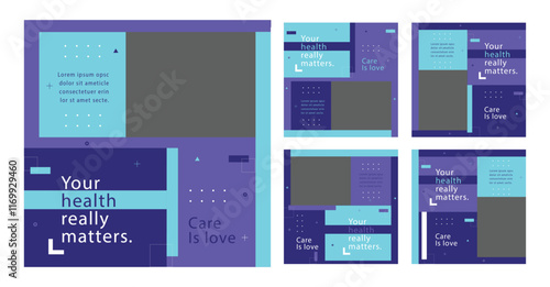 Medical Social Media Post Template, Healthcare Social Media Banner Template, Medical and healthcare social media post template. health doctor social media post banner. Medical Health banner.