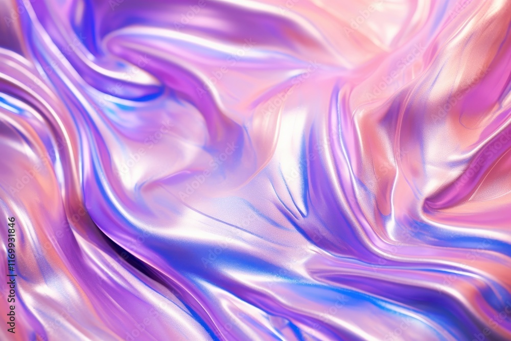 Fototapeta premium Flowing abstract textures digital art bright colors smooth environment close-up visual harmony