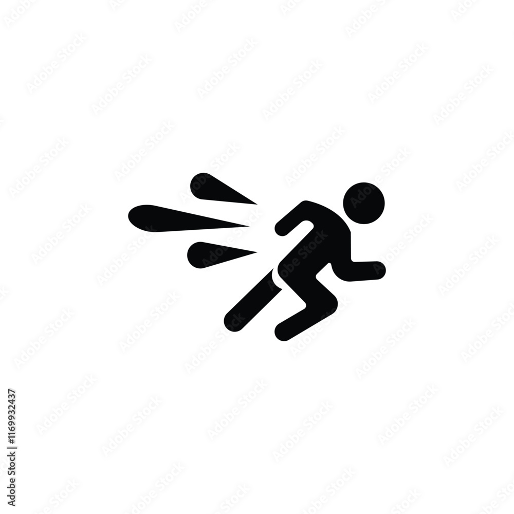 fast man running icon, rush icon vector illustration fast man running icon, rush icon vector illustration