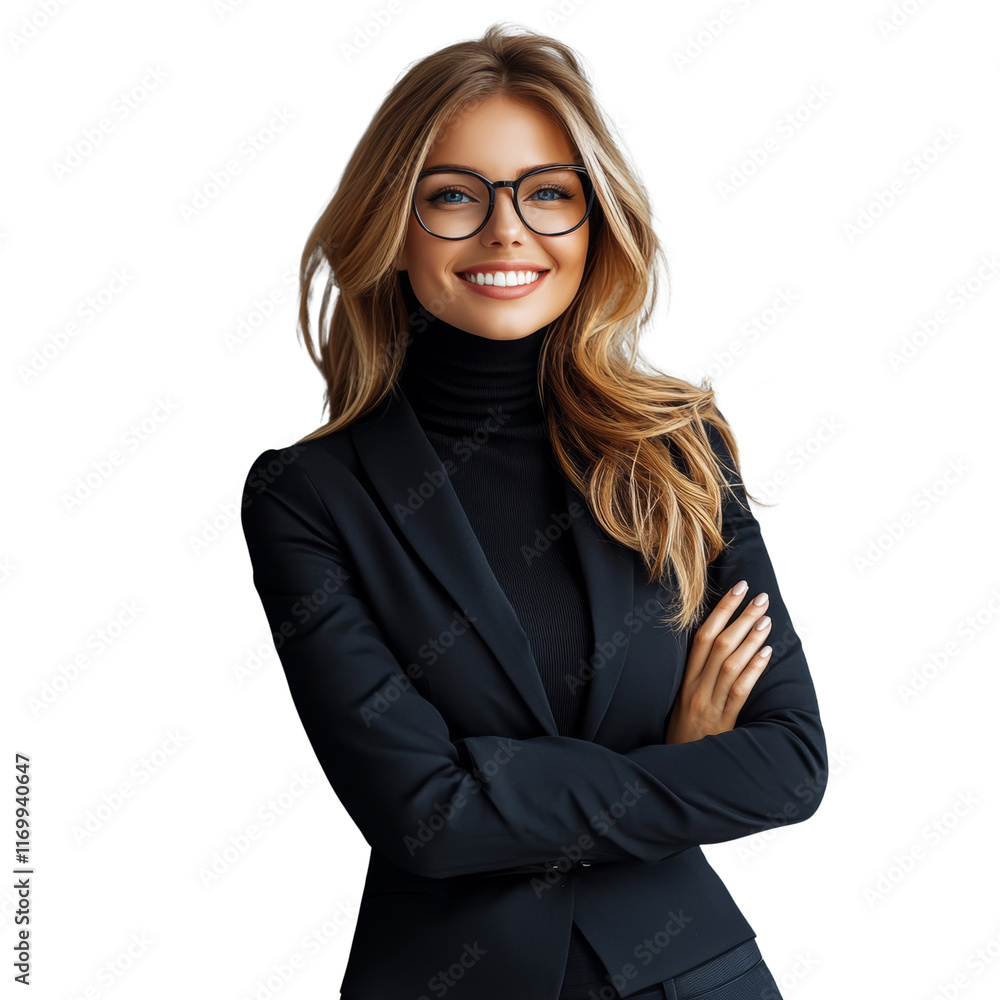 Smiling professional woman in business attire. Smiling professional woman in business attire.