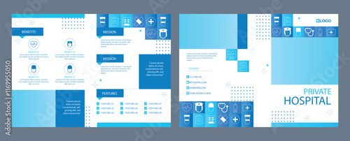 Medical Health Conference live webinar banner invitation and social media post template. Healthcare webinar invitation design. Healthcare banner template