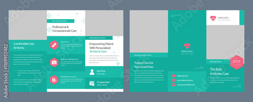 Creative medical health care trifold brochure design, Modern company or business trifold brochure template layout. Medical, health care Trifold brochure template