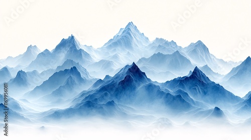 Wallpaper Mural Abstract Photorealistic Mountain Landscape Torontodigital.ca