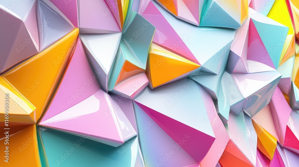 Abstract design with colorful, irregular polygonal shapes creating a vibrant geometric composition. No text, no people. Abstract design with colorful, irregular polygonal shapes creating a vibrant geometric composition. No text, no people.