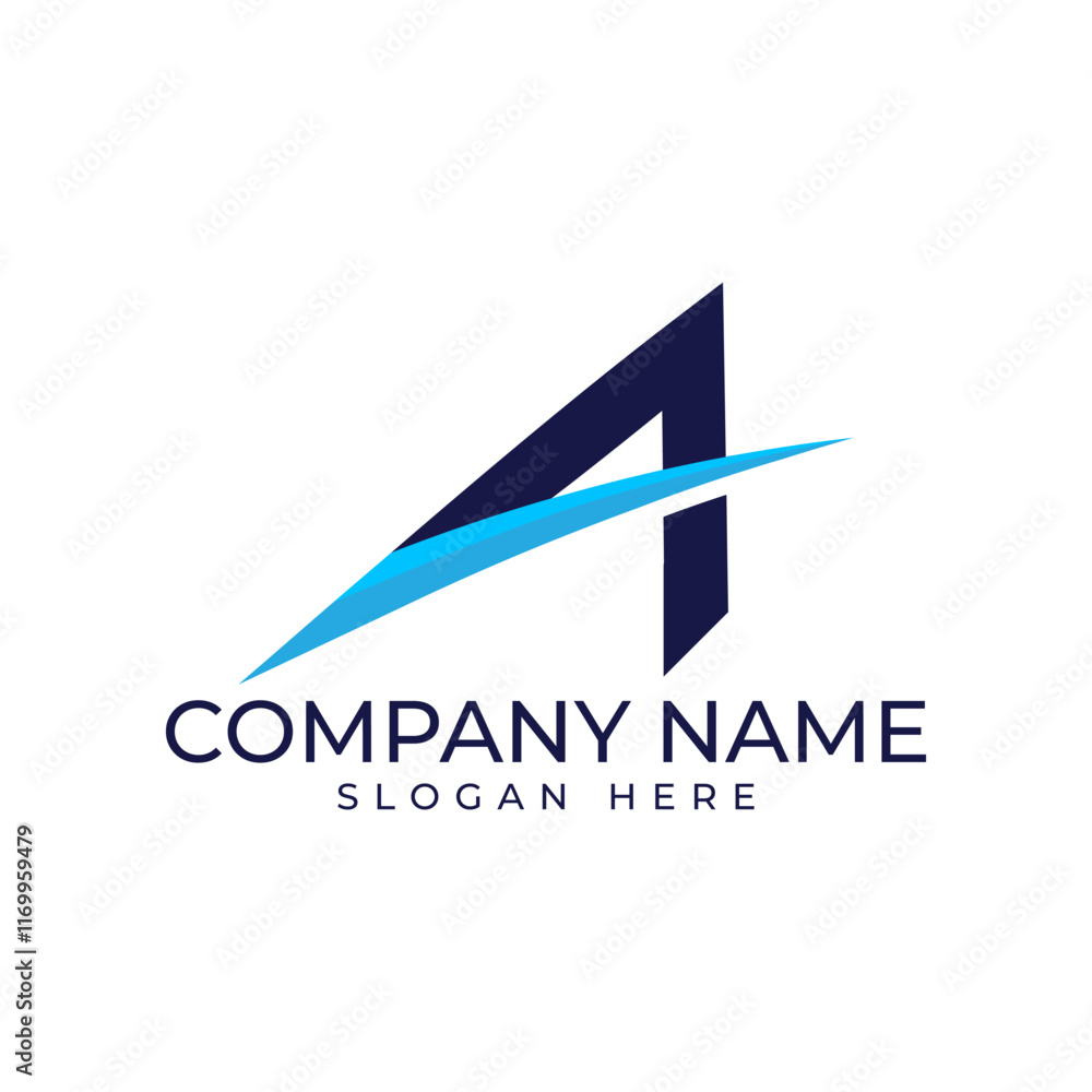 Obraz premium A dynamic and modern logo featuring the letter 