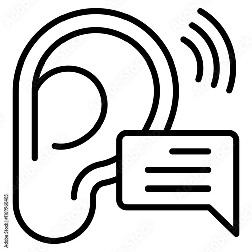 active listening single icon