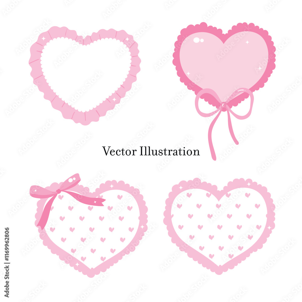 Whimsical Hand-Drawn Heart, Valentine's Day Frame, Border Vector Illustration Whimsical Hand-Drawn Heart, Valentine's Day Frame, Border Vector Illustration