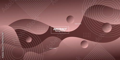 Abstract 3D wave art background design with bright brown color for design. Vector Eps10