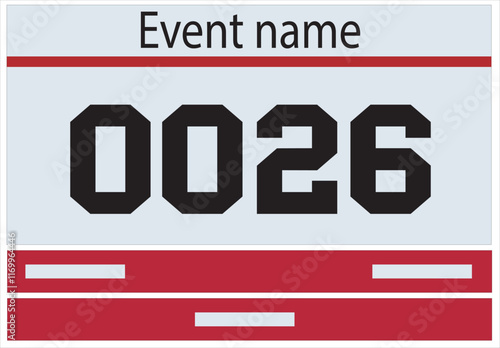 Bib Number Vector Illustration