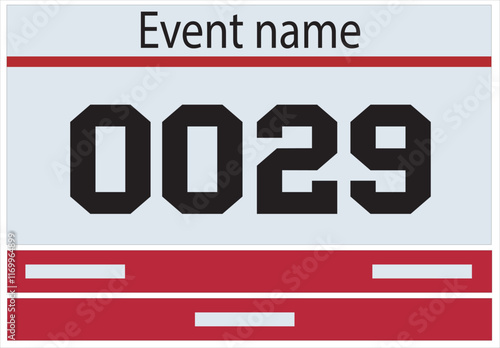 Bib Number Vector Illustration