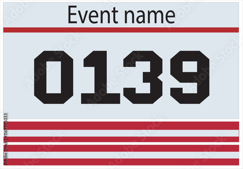 Bib Number Vector Illustration