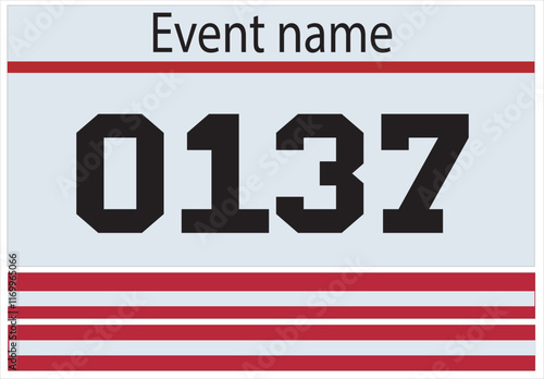 Bib Number Vector Illustration