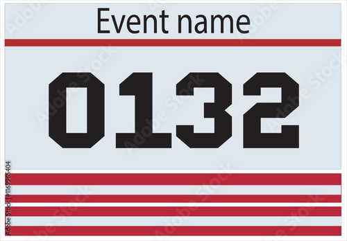 Bib Number Vector Illustration