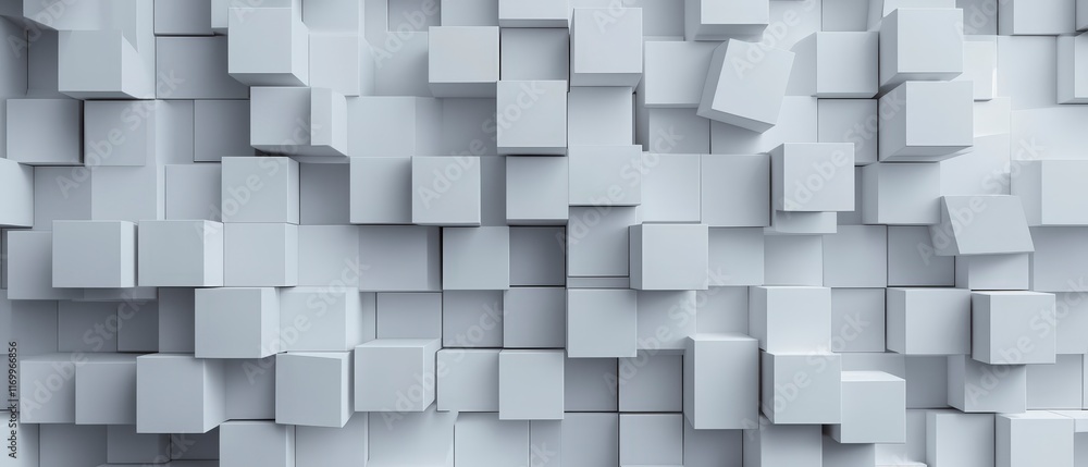 Abstract 3D White Cube Texture Modern Geometric Wallpaper Background Abstract 3D White Cube Texture Modern Geometric Wallpaper Background