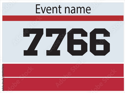 Bib Number Vector Illustration