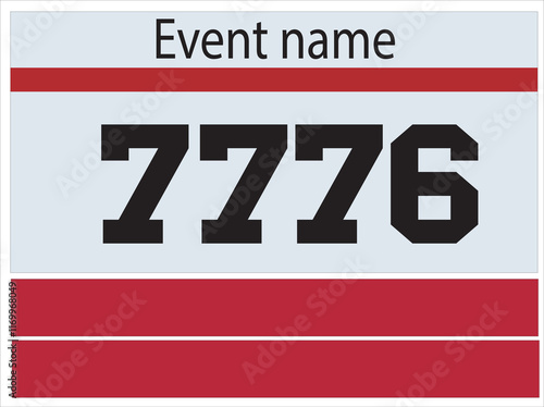 Bib Number Vector Illustration