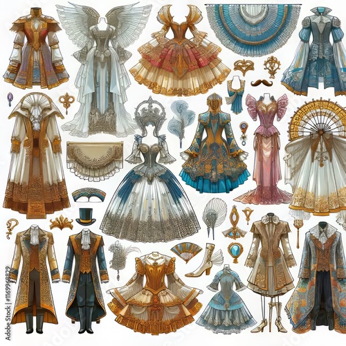 Costume Design Illustrations Visuals for stage and screen costum