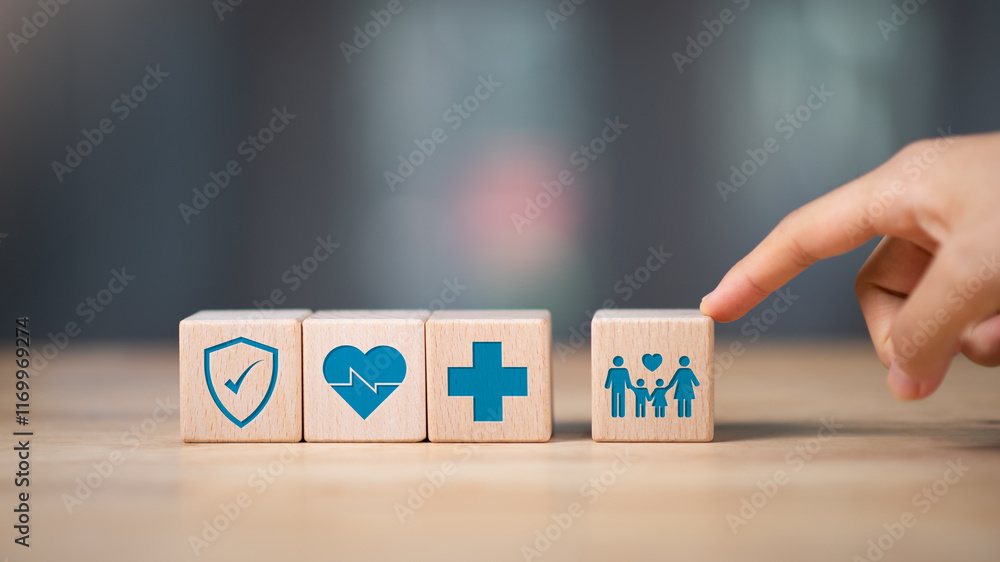 Protection and insurance concept car home and health ,Preventing and evaluating potential business investment benefits ,life insurance ,Protect your family and loved ones from accidents