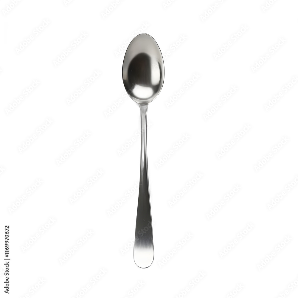 Shiny Silver Spoon Isolated Black Background Minimalist Design Shiny Silver Spoon Isolated Black Background Minimalist Design