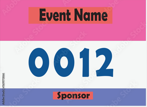 Bib number vector illustration photo