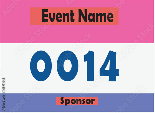 Bib number vector illustration