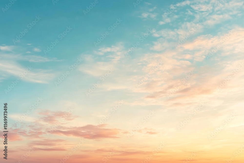 Colorful sunset sky with soft clouds. Colorful sunset sky with soft clouds.