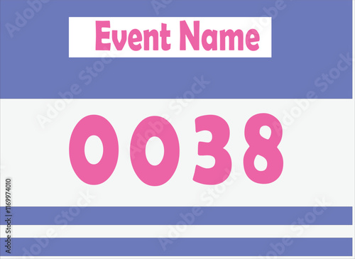 Bib number vector illustration