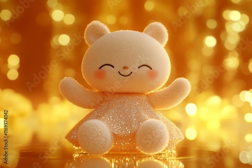 Wallpaper Mural Cute teddy bear toy with sparkling background. Torontodigital.ca