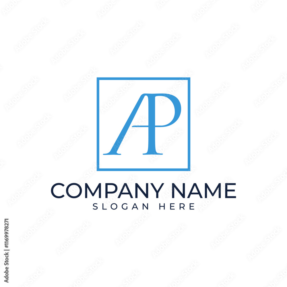 Elegant corporate logo with letters Elegant corporate logo with letters