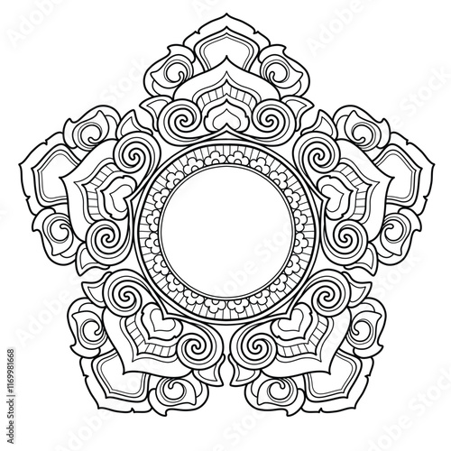 Mandala Vector. Coloring book. Lace Pattern. 