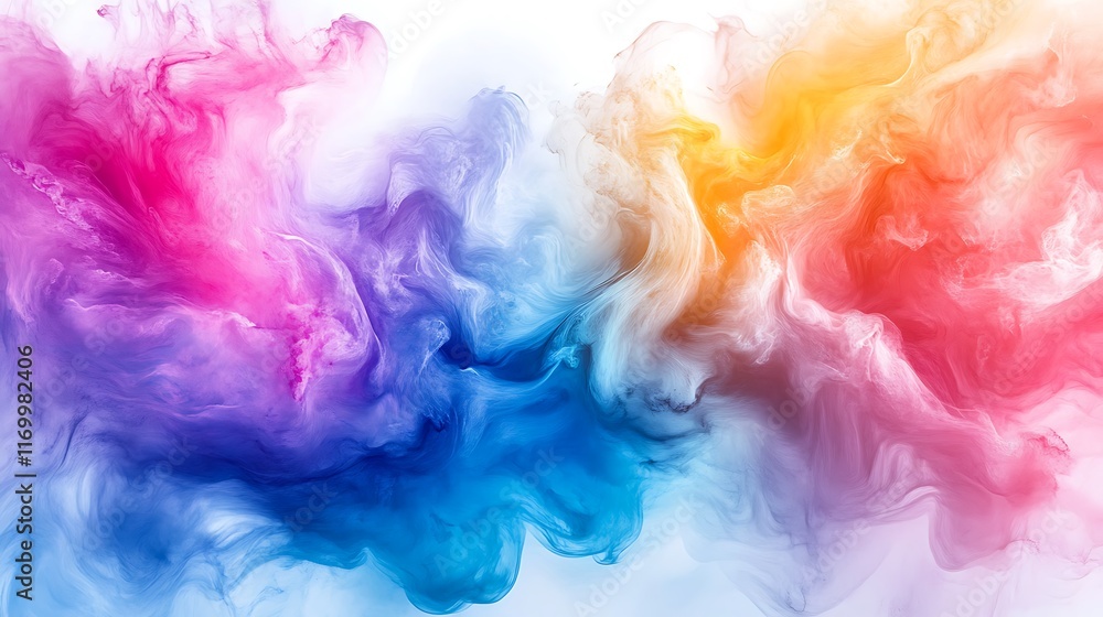 Creative color swirls abstract art digital design studio close-up