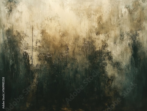 A moody abstract painting with earthy tones. photo