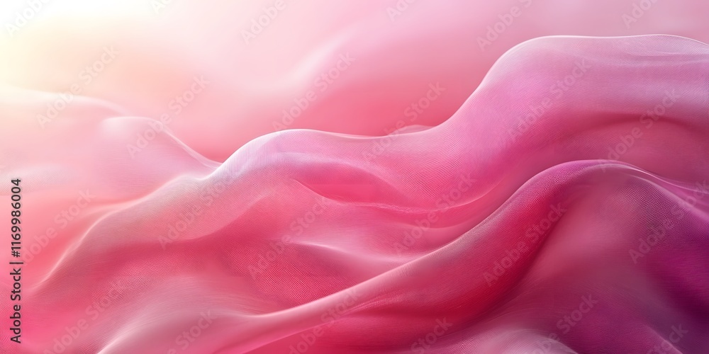 Fototapeta premium Abstract Pink Fabric Wave Texture Background
