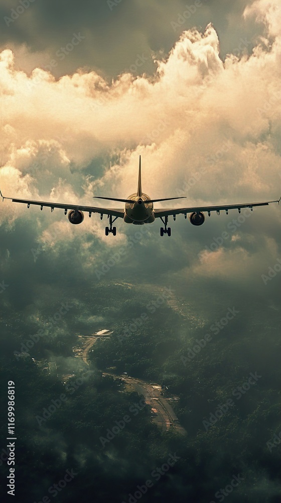 Airplane Flying Above the Clouds: Epic Journey Airplane Flying Above the Clouds: Epic Journey