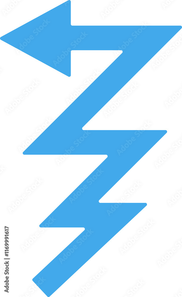 Zigzag Arrow Glyph Icon
Zigzag Arrow Glyph Icon