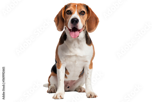 Adorable Beagle Portrait on transparent background 