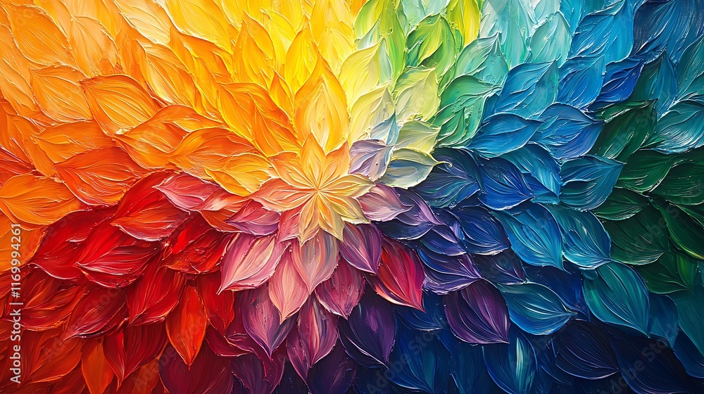 An artistic canvas with a vibrant rainbow gradient interwoven with fractal starburst patterns, displayed in a child-friendly creative space with bright lighting, cheerful and highly detailed design. An artistic canvas with a vibrant rainbow gradient interwoven with fractal starburst patterns, displayed in a child-friendly creative space with bright lighting, cheerful and highly detailed design.