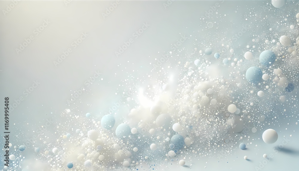 Abstract bright background with scattered dots of white and pale gray, resembling snowfall, background and wallpaper Abstract bright background with scattered dots of white and pale gray, resembling snowfall, background and wallpaper