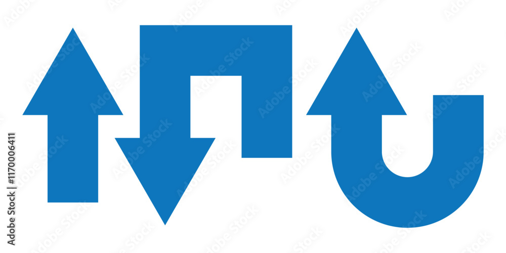 U turn symbol U turn symbol
