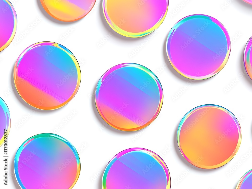 Collection of 3D Holographic Geometric Shapes with Soft Light Effects, Pastel Gradient Colors, and Glossy Surface Perfect for Abstract Artwork Collection of 3D Holographic Geometric Shapes with Soft Light Effects, Pastel Gradient Colors, and Glossy Surface Perfect for Abstract Artwork