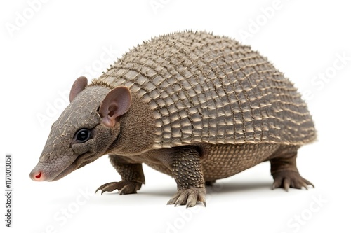 Armadillo Isolated on White Background. photo