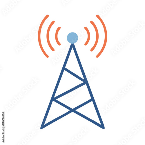 Radio tower icon vector illustration