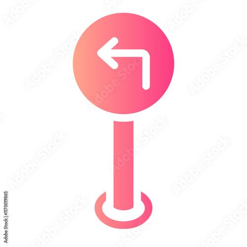 turn left Gradient icon