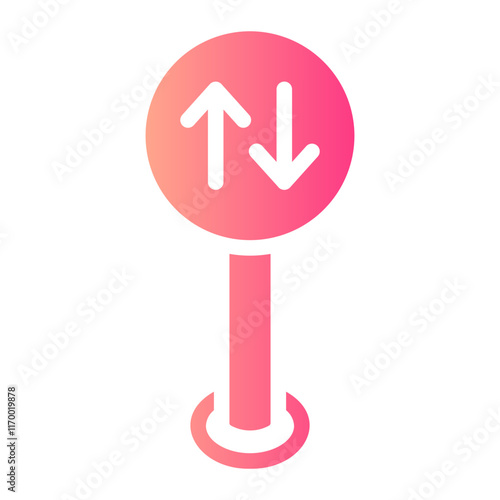 two way road Gradient icon