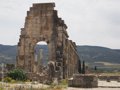 Basilica of Volubilis, Morocco photo