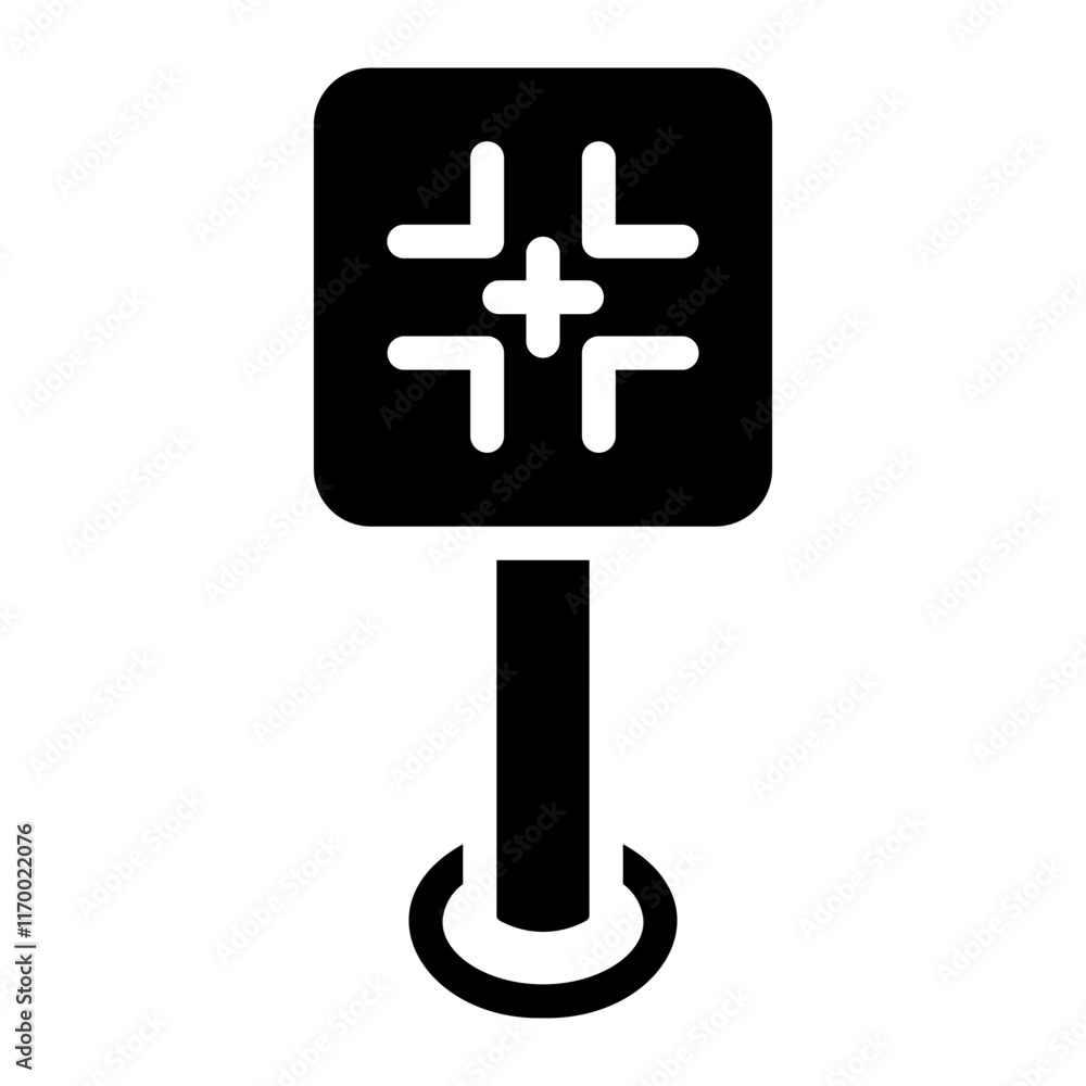 Obraz premium crossing road Solid icon