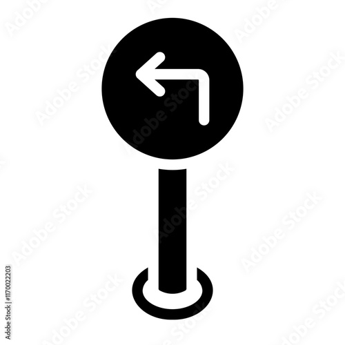 turn left Solid icon