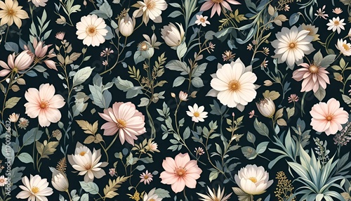 abstract background with floral pattern