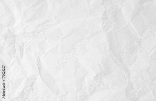 White recycled paper sheet as background with crumpled and rough pattern.