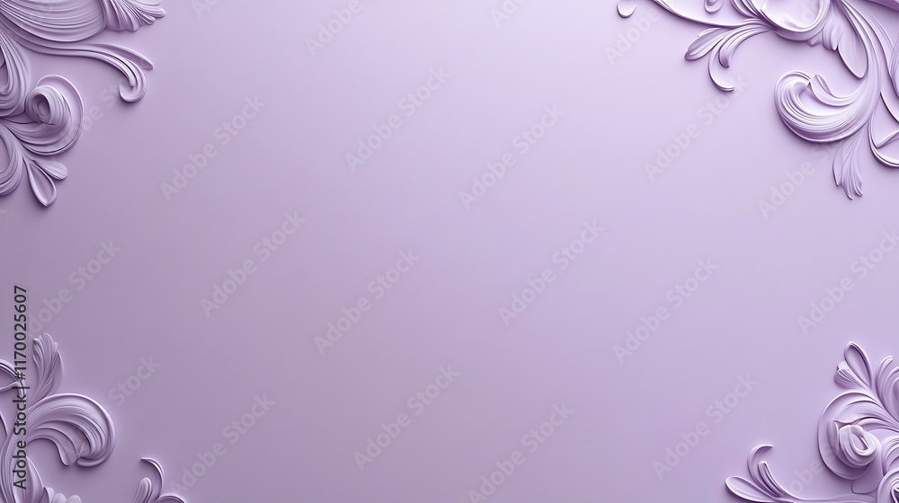 Lavender Background With Elegant Floral Ornaments Lavender Background With Elegant Floral Ornaments